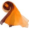 imageuxcell Long Chiffon Lightweight Sheer Wedding Scarf Silky Gradient Color Party Shawl Spring Summer Beach Wrap for WomenCoffee Orange