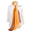 imageuxcell Long Chiffon Lightweight Sheer Wedding Scarf Silky Gradient Color Party Shawl Spring Summer Beach Wrap for WomenCoffee Orange