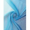 imageuxcell Long Chiffon Lightweight Sheer Wedding Scarf Silky Gradient Color Party Shawl Spring Summer Beach Wrap for WomenDark Light Blue