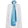 imageuxcell Long Chiffon Lightweight Sheer Wedding Scarf Silky Gradient Color Party Shawl Spring Summer Beach Wrap for WomenDark Light Blue