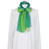 imageuxcell Long Chiffon Lightweight Sheer Wedding Scarf Silky Gradient Color Party Shawl Spring Summer Beach Wrap for WomenDark Light Green