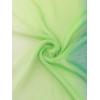 imageuxcell Long Chiffon Lightweight Sheer Wedding Scarf Silky Gradient Color Party Shawl Spring Summer Beach Wrap for WomenDark Light Green