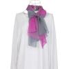 imageuxcell Long Chiffon Lightweight Sheer Wedding Scarf Silky Gradient Color Party Shawl Spring Summer Beach Wrap for WomenFuchsia Gray