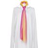 imageuxcell Long Chiffon Lightweight Sheer Wedding Scarf Silky Gradient Color Party Shawl Spring Summer Beach Wrap for WomenFuchsia Yellow