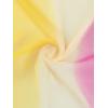 imageuxcell Long Chiffon Lightweight Sheer Wedding Scarf Silky Gradient Color Party Shawl Spring Summer Beach Wrap for WomenFuchsia Yellow