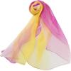 imageuxcell Long Chiffon Lightweight Sheer Wedding Scarf Silky Gradient Color Party Shawl Spring Summer Beach Wrap for WomenFuchsia Yellow
