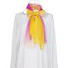 imageuxcell Long Chiffon Lightweight Sheer Wedding Scarf Silky Gradient Color Party Shawl Spring Summer Beach Wrap for WomenFuchsia Yellow