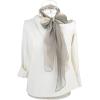 imageuxcell Long Chiffon Lightweight Sheer Wedding Scarf Silky Gradient Color Party Shawl Spring Summer Beach Wrap for WomenGray Beige