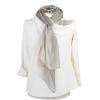 imageuxcell Long Chiffon Lightweight Sheer Wedding Scarf Silky Gradient Color Party Shawl Spring Summer Beach Wrap for WomenGray Beige