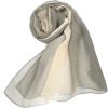 imageuxcell Long Chiffon Lightweight Sheer Wedding Scarf Silky Gradient Color Party Shawl Spring Summer Beach Wrap for WomenGray Beige