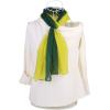 imageuxcell Long Chiffon Lightweight Sheer Wedding Scarf Silky Gradient Color Party Shawl Spring Summer Beach Wrap for WomenGreen