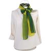 imageuxcell Long Chiffon Lightweight Sheer Wedding Scarf Silky Gradient Color Party Shawl Spring Summer Beach Wrap for WomenGreen