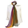 imageuxcell Long Chiffon Lightweight Sheer Wedding Scarf Silky Gradient Color Party Shawl Spring Summer Beach Wrap for WomenGreen Yellow Purple