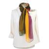 imageuxcell Long Chiffon Lightweight Sheer Wedding Scarf Silky Gradient Color Party Shawl Spring Summer Beach Wrap for WomenGreen Yellow Purple