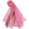 imageuxcell Long Chiffon Lightweight Sheer Wedding Scarf Silky Gradient Color Party Shawl Spring Summer Beach Wrap for WomenKhaki Rose Pink