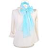 imageuxcell Long Chiffon Lightweight Sheer Wedding Scarf Silky Gradient Color Party Shawl Spring Summer Beach Wrap for WomenLight Blue