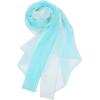 imageuxcell Long Chiffon Lightweight Sheer Wedding Scarf Silky Gradient Color Party Shawl Spring Summer Beach Wrap for WomenLight Blue
