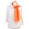 imageuxcell Long Chiffon Lightweight Sheer Wedding Scarf Silky Gradient Color Party Shawl Spring Summer Beach Wrap for WomenOrange