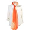 imageuxcell Long Chiffon Lightweight Sheer Wedding Scarf Silky Gradient Color Party Shawl Spring Summer Beach Wrap for WomenOrange