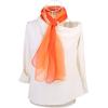 imageuxcell Long Chiffon Lightweight Sheer Wedding Scarf Silky Gradient Color Party Shawl Spring Summer Beach Wrap for WomenOrange