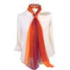imageuxcell Long Chiffon Lightweight Sheer Wedding Scarf Silky Gradient Color Party Shawl Spring Summer Beach Wrap for WomenOrange Purple
