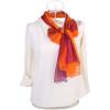 imageuxcell Long Chiffon Lightweight Sheer Wedding Scarf Silky Gradient Color Party Shawl Spring Summer Beach Wrap for WomenOrange Purple