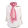 imageuxcell Long Chiffon Lightweight Sheer Wedding Scarf Silky Gradient Color Party Shawl Spring Summer Beach Wrap for WomenPale Pink Fuchsia