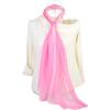 imageuxcell Long Chiffon Lightweight Sheer Wedding Scarf Silky Gradient Color Party Shawl Spring Summer Beach Wrap for WomenPink