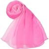 imageuxcell Long Chiffon Lightweight Sheer Wedding Scarf Silky Gradient Color Party Shawl Spring Summer Beach Wrap for WomenPink