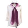 imageuxcell Long Chiffon Lightweight Sheer Wedding Scarf Silky Gradient Color Party Shawl Spring Summer Beach Wrap for WomenPurple