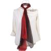 imageuxcell Long Chiffon Lightweight Sheer Wedding Scarf Silky Gradient Color Party Shawl Spring Summer Beach Wrap for WomenRed Black