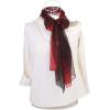 imageuxcell Long Chiffon Lightweight Sheer Wedding Scarf Silky Gradient Color Party Shawl Spring Summer Beach Wrap for WomenRed Black