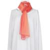 imageuxcell Long Chiffon Lightweight Sheer Wedding Scarf Silky Gradient Color Party Shawl Spring Summer Beach Wrap for WomenRed Orange