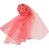 imageuxcell Long Chiffon Lightweight Sheer Wedding Scarf Silky Gradient Color Party Shawl Spring Summer Beach Wrap for WomenRed Orange