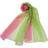 imageuxcell Long Chiffon Lightweight Sheer Wedding Scarf Silky Gradient Color Party Shawl Spring Summer Beach Wrap for WomenRose Light Green