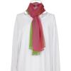 imageuxcell Long Chiffon Lightweight Sheer Wedding Scarf Silky Gradient Color Party Shawl Spring Summer Beach Wrap for WomenRose Light Green