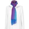 imageuxcell Long Chiffon Lightweight Sheer Wedding Scarf Silky Gradient Color Party Shawl Spring Summer Beach Wrap for WomenRoyal Blue