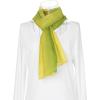 imageuxcell Long Chiffon Lightweight Sheer Wedding Scarf Silky Gradient Color Party Shawl Spring Summer Beach Wrap for WomenYellow