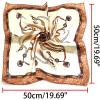 imageuxcell Women Small Square Scarf Scarves Leopard Printed Striped Polka Dots Pattern Kerchief NeckerchiefBeige Chain