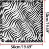 imageuxcell Women Small Square Scarf Scarves Leopard Printed Striped Polka Dots Pattern Kerchief NeckerchiefBlack White Zebra Pattern