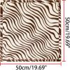 imageuxcell Women Small Square Scarf Scarves Leopard Printed Striped Polka Dots Pattern Kerchief NeckerchiefBrown Beige
