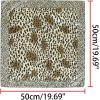 imageuxcell Women Small Square Scarf Scarves Leopard Printed Striped Polka Dots Pattern Kerchief NeckerchiefGold Leopard