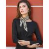 imageuxcell Women Small Square Scarf Scarves Leopard Printed Striped Polka Dots Pattern Kerchief NeckerchiefGold Leopard