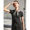 imageuxcell Women Small Square Scarf Scarves Leopard Printed Striped Polka Dots Pattern Kerchief NeckerchiefGold Leopard