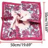 imageuxcell Women Small Square Scarf Scarves Leopard Printed Striped Polka Dots Pattern Kerchief NeckerchiefPink Floral