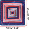imageuxcell Women Small Square Scarf Scarves Leopard Printed Striped Polka Dots Pattern Kerchief NeckerchiefRed Blue Geometric