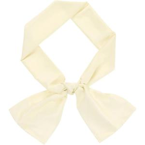 imageAllegra K 6quot ExtraWide Silky Solid Color Long Scarves Ribbon Neckerchief Neck Wraps for WomenBeige