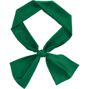 imageAllegra K 6quot ExtraWide Silky Solid Color Long Scarves Ribbon Neckerchief Neck Wraps for WomenDark Green