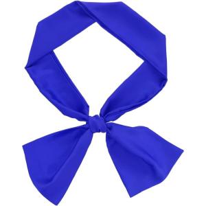 imageAllegra K 6quot ExtraWide Silky Solid Color Long Scarves Ribbon Neckerchief Neck Wraps for WomenRoyal Blue