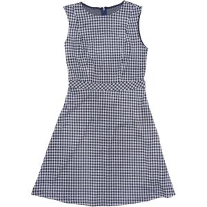imageAllegra K Womens Plaid Dress Sleeveless A Line Vintage Houndstooth Work DressesDeep Blue